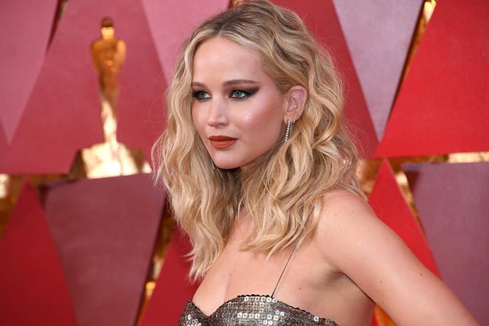 Jennifer Lawrence at the 2018 Oscars.