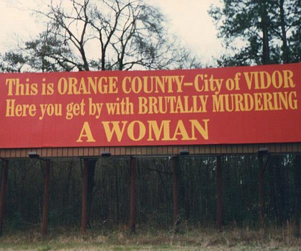 Real-life billboard in Vidor, Texas.