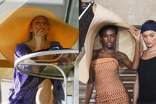 **THE JACQUEMUS-ESQUE OVERSIZE HAT**
<br><br>
Unsurprisingly, Samantha's iconic wide-brimmed look is now fashion AF—just ask any of Simon Porte Jacquemus' supermodel endorsers.