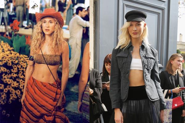 **THE EVER-DIVISIVE TUBE TOP**
<br><br>
[Tube tops](https://www.elle.com.au/fashion/boob-tube-trend-17737|target="_blank") are one of the most polarising garments in fashion history—and on the right, Karlie Kloss dons a Dior ensemble that Carrie Bradshaw no doubt would've fawned over.