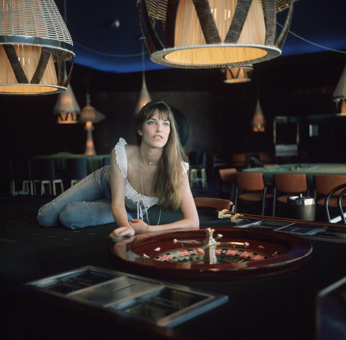 Lounging on a pool table in 1965.
