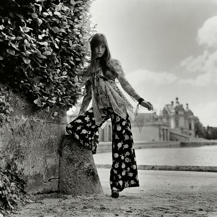 Catching the breeze in floaty florals in 1969.