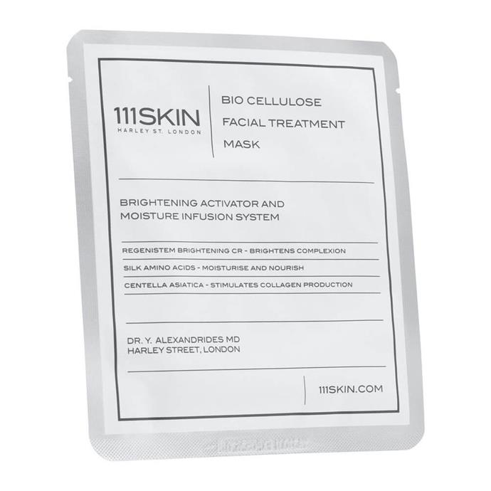 **MASKS:**
<br><br>
Skin111 Bio Cellulose Facial Treatment Mask, $168 (pack of 5) at [MECCA](https://www.mecca.com.au/111skin/bio-cellulose-facial-treatment-mask/I-030066.html|target="_blank"|rel="nofollow")  
<br><br>
To supplement her existing skincare regime, the 28-year-old employs the help of a few different masks, particularly in the lead-up to a red carpet.
<br><br>
"One brand I'm obsessed with right now is this brand Skin111, which my make-up artist Patti Dubroff got me hooked on," she told [*Vogue UK*](https://www.vogue.co.uk/article/margot-robbie-beauty-interview-2016|target="_blank"|rel="nofollow").
<br><br> 
"They have these sheet masks, they're made out of a jelly sort of stuff and the serum they're soaked in is so good. So when we're getting ready for an event she'll put one of those on while she's doing my hair."