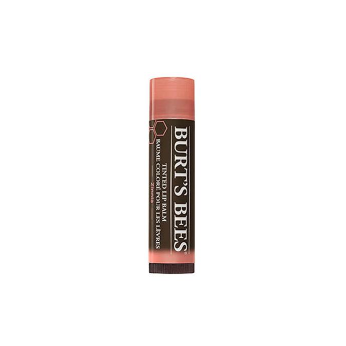 **LIP BALM:**
<br><br>
Burt's Bees Tinted Lip Balm, $13 at [Adore Beauty](https://www.adorebeauty.com.au/burts-bees/burt-s-bees-tinted-lip-balm.html|target="_blank"|rel="nofollow")
<br><br>
To finish off, Robbie lathers on a generous dose of lip balm with a slight stain, [counting](https://www.harpersbazaar.com/culture/features/a16958/margot-robbie-daily-routine/|target="_blank"|rel="nofollow")  the Burt's Bees tinted balm as one of her favourites.