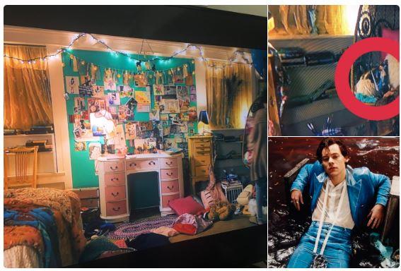 **Lara Jean has Harry Styles fan merch in her room.**
<br><br>
One fan caught a sneaky screengrab of Harry Styles' debut album in Lara Jean's room, sitting on top of her chair.
<br><br>
Image: [Twitter](https://twitter.com/tomlinsmarvel/status/1030411506503045121|target="_blank"|rel="nofollow")