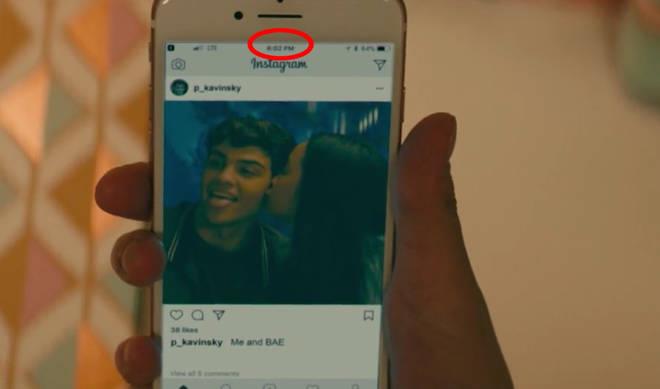 **The memorable party finished a LOT earlier than you thought.**
<br><br>
Remember that later party Peter dragged Lara Jean to? Well, it turns it they were home and checking each other's Instagrams by 7pm. This screenshot shows Lara liked the picture with Kavinsky at 6:30pm.