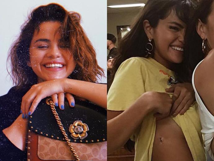 **SELENA GOMEZ**
<br><br>
On that same night, she and Lopez also got matching "#1" tattoos on the side of their rib cage. Gomez revealed it in a [heartfelt post](https://www.instagram.com/p/Bmoikg2ABAt/|target="_blank"|rel="nofollow") dedicated to her best friend on Instagram.