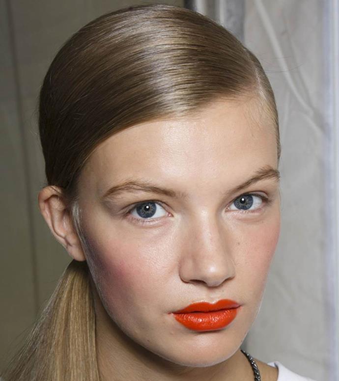 **Blood Orange at DKNY**
<br><br>
**Suited to**: All complexions with both warm and cool undertones.