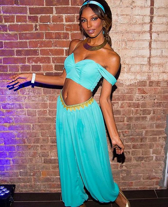 ***VIRGO: Disney character***
<br><br>
Virgos usually live for a little Disney, and Jasmine Tookes' 'Jasmine' from *Aladdin* costume showed exactly how you do Disney the fashion-girl way. 
<br><br>
*Image: [@jastookes](https://www.instagram.com/p/BajbBK9lgO4/?taken-by=jastookes|target="_blank"|rel="nofollow")*