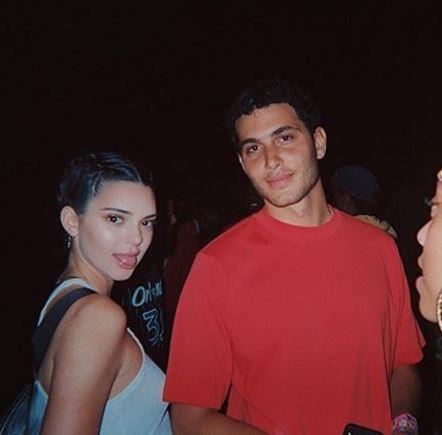 **He has very famous friends:** Khadra is buddies with Kendall Jenner, Kourtney Kardashian, Bella and Gigi Hadid and Hailey Bieber, to name a few. He's all over their social media feeds if you look closely enough. Check him out dancing with Jenner and sharing a kiss with Baldwin below.
