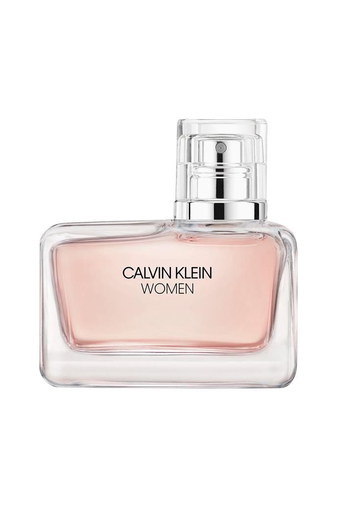 <strong>For The Classic Wedding:</strong> <br><br>This delicate fragrance is perfectly suited to a hopeless romantic with its layering of flower petals, fresh eucalyptus and Alaskan cedarwood. You've heard of something old, something new, something borrowed and something blue ... this can be your something pink.<br><br>Clavin Klein Woman EDP, $100 for 50ml, [Calvin Klein](https://www.myer.com.au/p/calvin-klein-women-women-edp-637543810-1|target="_blank"|rel="nofollow").