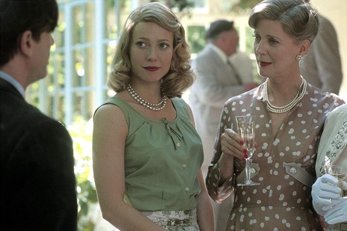 **Gwyneth Paltrow and Blythe Danner in *Sylvia* (2003)** <br><br>
Danner and Paltrow might have looked eerily similar as a mother-daughter duo in *Sylvia*, but it's because they're actually mother and daughter *IRL*. Paltrow was introduced to acting by her mother Danner, who's been an actress for decades, and it was all uphill from there.