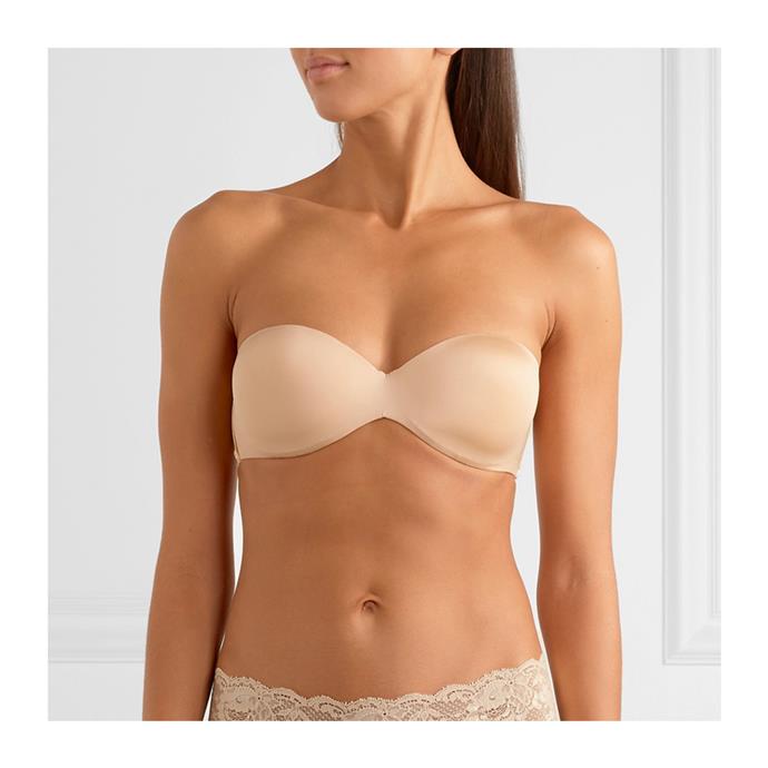 ***'Matte-Satin And Stretch-Mesh Strapless Bra' by Cosabella***<br><Br>
Need a seamless option? Cosabella's bra has molded cups that flatten to the skin to become invisible.<br><br>
Bra by Cosabella, $119 at [NET-A-PORTER.](https://www.net-a-porter.com/au/en/product/739513|target="_blank"|rel="nofollow")