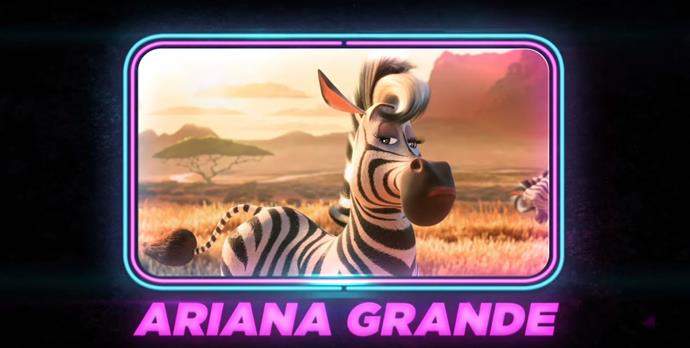 Ariana Grande as a zebra
