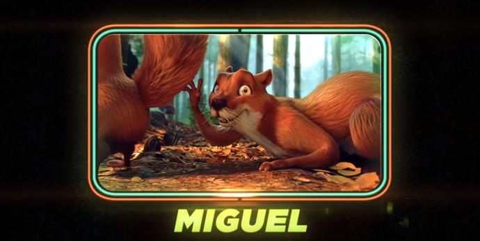 Miguel as a squirrel