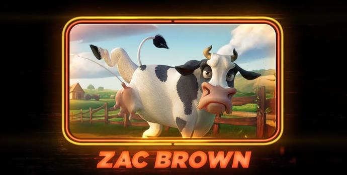 Zac Brown as a cow