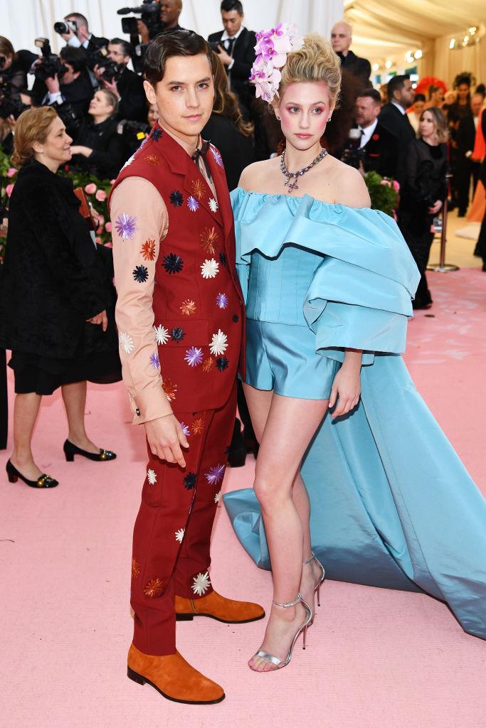Cole Sprouse and Lili Reinhart in Ferragamo.