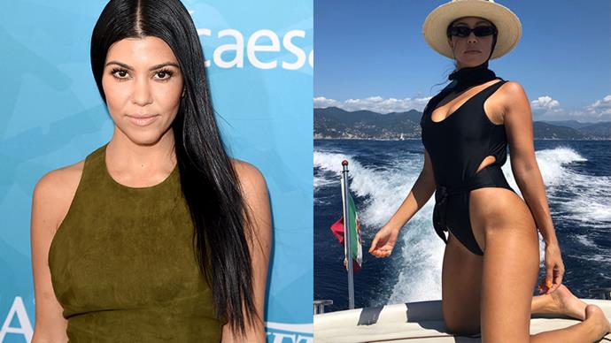 **Kourtney Kardashian**<br><br>While on holiday celebrating her youngest sister Kylie Jenner's birthday, Kourtney Kardashian shared this bikini shot of her aboard a boat. When fans thanked her for not editing on the stretchmarks along her hips, Kardashian replied, "I love my little stripes!"