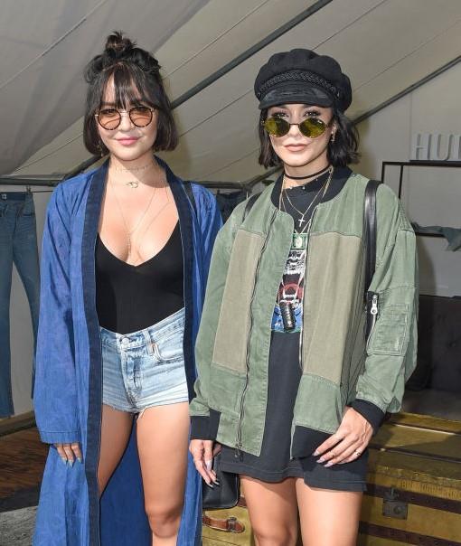 **Stella and Vanessa Hudgens**
<br><br>
Vanessa Hudgens' younger sister Stella, 23, is the spitting image of her celebrity sibling. The duo also share a similar sense of style, favouring bohemian-inspired pieces with a rock-and-roll edge.