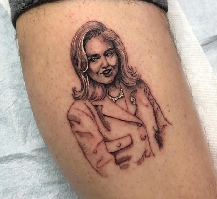 Pete Davidson has this portrait of Hillary Clinton on his leg. In response, Clinton wrote back, "This makes it significantly less awkward that I've had a Pete Davidson tattoo for years. But seriously, I'm honored. Merry Christmas my friend."
