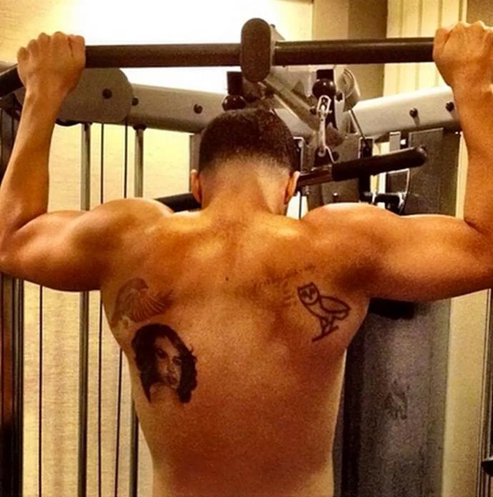 That's not the only singer appreciation tattoo he has! Drake also has a portrait of Aaliyah on his back.