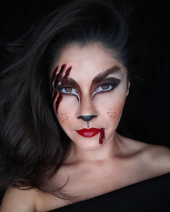 **Werewolf**<br><br>

Like the vampire look, werewolf makeup is surprisingly easy to recreate (but still guaranteed to impress everyone at the party). Need a tutorial? Head over [here](https://www.youtube.com/watch?v=P82eNsYYw30|target="_blank"|rel="nofollow").<br><br>

*Image via [@vanessa_reneeaz](https://www.instagram.com/vanessa_reneeaz/|target="_blank"|rel="nofollow")*