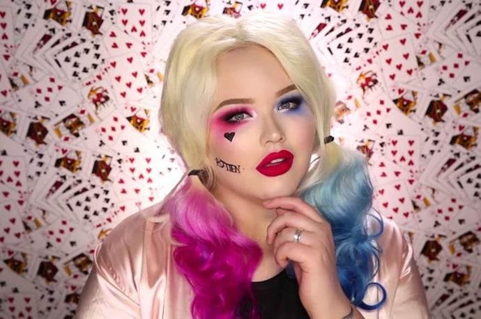**Harley Quinn**<br><br>

The key to this look lies in the vividness of the colour (and the wig, of course), so even if you struggle to apply the makeup 'perfectly', that's totally fine. Love this one? Head over [here](https://www.youtube.com/watch?v=N7-IhKrf11c|target="_blank"|rel="nofollow") for an easy tutorial to try.<br><br>

*Image via NikkieTutorials on YouTube*