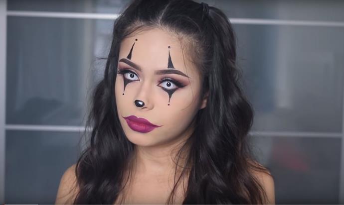 **Clown**<br><br>

It's a universally acknowledged truth that there's pretty much nothing scarier than a clown, so this easy clown makeup is perfect for getting spooky this Halloween. Check out this [simple-to-follow tutorial](https://www.youtube.com/watch?v=yctlw_h254g|target="_blank") to achieve the look.<br><br>

*Image via Haley Bui on YouTube*