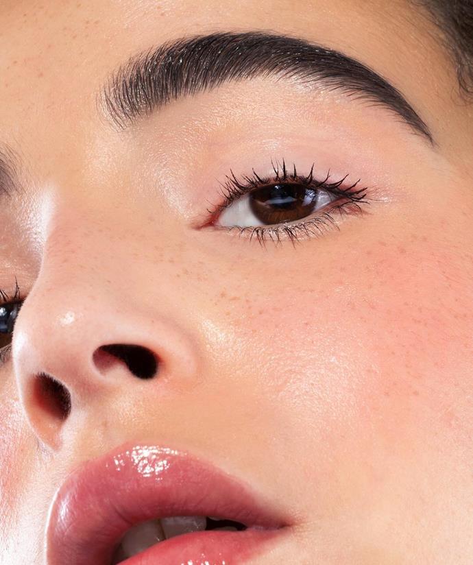 ***Dewy Brows*** <br><br>
"2020 sees the arrival of dewy brows," says Mutze. "Think wet-look, glossy and sumptuous finishes, dewy brows look lived in, healthy and radiant. A brow this slick calls for wax-finish formulas and generous layers of clear brow gel to lock it all in place."<br><br>
"Brush through brows with a spoolie to start, then shape and fill using [Brow Styler's](https://www.benefitcosmetics.com/us/en/product/brow-styler-multitasking-pencil-powder|target="_blank"|rel="nofollow") wax pencil. Set the shape in place and layer on the dew with clear setting gel. One coat is all you need for all day hold and kira kira shine.<br><br>
Image via [@milkmakeup](https://www.instagram.com/p/BllyTjDnyRT/?utm_source=ig_embed|target="_blank"|rel="nofollow").