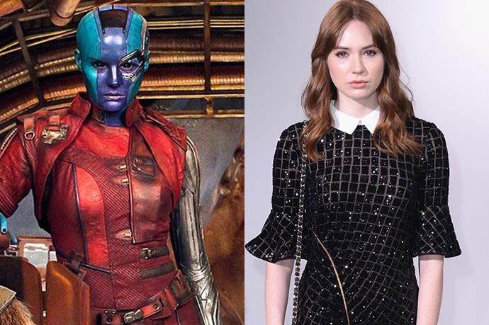 To transform into Marvel villain-turned-hero Nebula, Karen Gillan shaved her head and sat in makeup for over four hours every day.