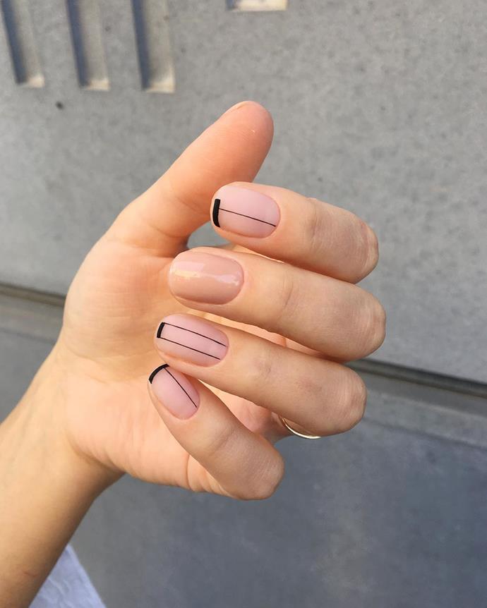 **The 'Virgin' Manicure**<br><br>

Although the exact meaning behind the name remains unclear, you can expect to see the 'Virgin Manicure' pop up a lot more in 2020. Named by Kiev-based salon MVK, the look is characterised by a base of clear or nude-coloured nails featuring very fine, graphic line art, as seen here via MVK nail artist, Yulia Stetsiuk.<br><br>

*Image via [@mrs_yuli](https://www.instagram.com/p/B3uCji4nOxk/|target="_blank")*