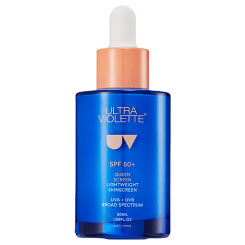 **Queen Screen SPF 50+ Luminising Sun Serum 50ml by Ultra Violette, $47 at [Adore Beauty](https://www.adorebeauty.com.au/ultra-violette/ultra-violette-queen-screen-spf-50-50ml.html|target="_blank")**<br><br>

*BEST FOR LIGHT MAKEUP*<br><br>

If you like your makeup on the lighter side but still want a (faux) sun-kissed glow *sans* too many layers of product, this [A-beauty](https://www.elle.com.au/beauty/a-beauty-20840|target="_blank") favourite is sure to be your next go-to.