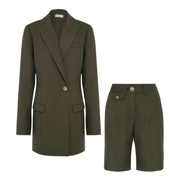 [Blazer](https://fave.co/2Z2HJ9h|target="_blank"|rel="nofollow"), $650, and [shorts](https://fave.co/2S2sqfz|target="_blank"|rel="nofollow"), $350, both by Anna Quan at The Undone.