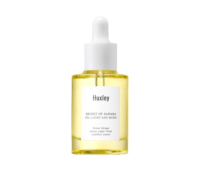 **Secret of Sahara Light and More Oil by Huxley, $88 at [Myer](https://www.myer.com.au/p/huxley-677421550-1|target="_blank")**<br>
A versatile oil containing prickly pear seed oil, it can be applied to skin, lips, and even split ends.