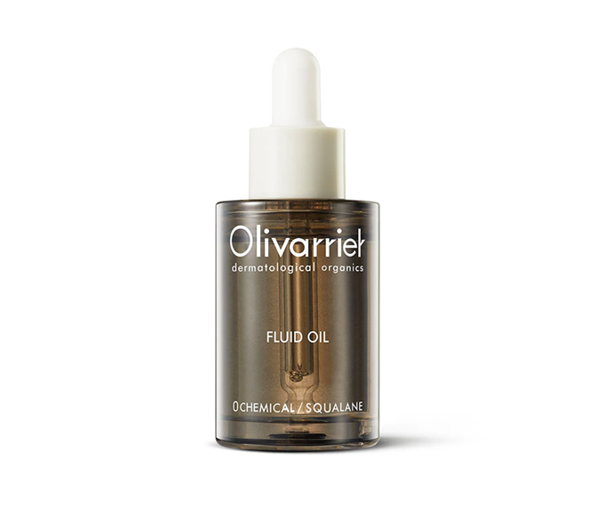 **Fluid Oil by Olivarrier, $40 at [Nudie Glow](https://nudieglow.com/collections/oils/products/olivarrier-fluid-oil|target="_blank")**<br>
If hydration, glow and a strong skin barrier are the goals, squalene is the way to get there.