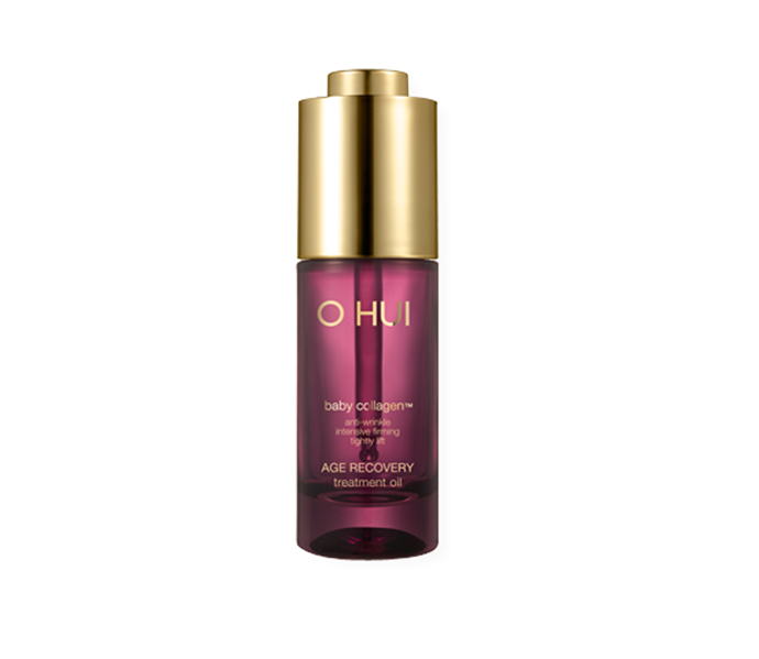 **Age Recovery Treatment Oil by Ohui, $117 at [My K Beauty](https://www.mykbeauty.com/shop/ohui-age-recovery-treatment-oil-30ml/|target="_blank")**<br>
A combo of collagen and natural oils that hits the 'baby-soft' brief out of the park.