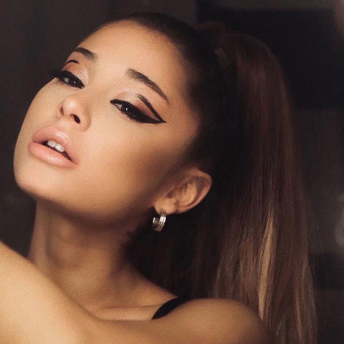 **September 2019**<br><br>

The '7 Rings' singer was seen a more experimental version of her favourite winged eyeliner in a behind-the-scenes shot from her Givenchy campaign.<br><br>

*Image via [@arianagrande](https://www.instagram.com/p/B19CyvFF0OL/|target="_blank"|rel="nofollow")*


