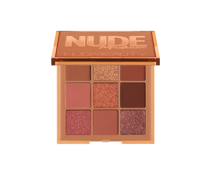 **Nude Obsessions Palette Mini in Medium by Huda Beauty, $52 at [Sephora](https://www.sephora.com.au/products/huda-beauty-nude-obsessions-eyeshadow-palette-mini/v/medium|target="_blank")**<br>
A versatile mix of finishes in every shade from terracotta to blush.