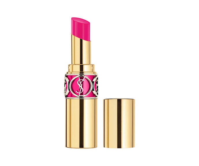 **Rouge Volupte Shine in Fuchsia Stiletto by Yves Saint Laurent, $59 at [MECCA](https://www.mecca.com.au/yves-saint-laurent/rouge-volupte-shine/V-017326.html#q=yves%2Bsaint%2Blaurent%2Blip&start=1|target="_blank")**<br>
With hyaluronic acid, this juicy formula is as hydrating as it is striking.