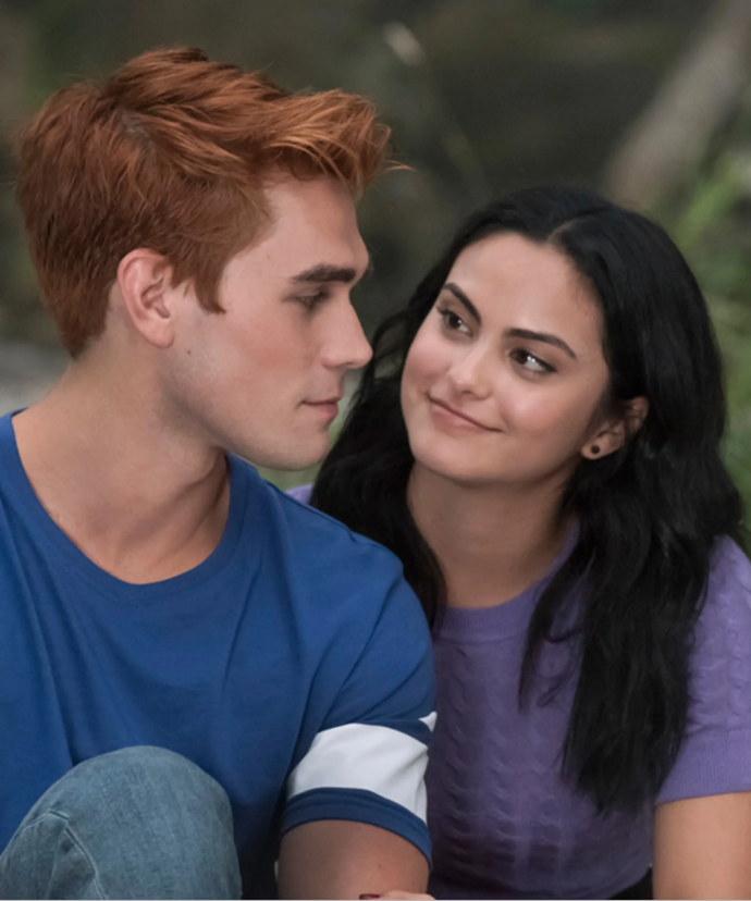 **Archie and Veronica from** ***Riverdale***<br><br>

Do these two do anything besides whisper intensely and make out? Seriously, we get that it's *Riverdale*, they are red-blooded teens, and there's not a lot to do when you're not fighting Gargoyle Kings and other equally deranged plot devices, but all Archie and Veronica ever do is hook up and it's oddly annoying.