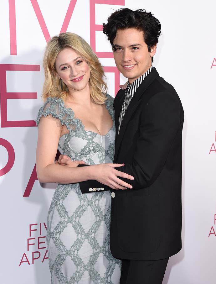 **Lili Reinhart and Cole Sprouse**
<br><br>
Meeting on set of their series *Riverdale*, Reinhart and Sprouse's off-screen relationship began in 2016. Since then, the couple have been subject to consistent rumours of their supposed break-ups. However, they never acknowledged the rumours.
<br><br>
On May 21, Skeet Ulrich, who plays Sprouse's on-screen father on *Riverdale*, went on an Instagram Live and seemingly confirmed that the pair are no longer. 
<br><br>
"I think they were a very cute couple," Skeet responded, stressing the "were".
<br><br>
"They were a very cute couple. They're both beautiful people." And then, at the end of May, the two confirmed their split, citing distance and busy work schedules as the reason for their demise.