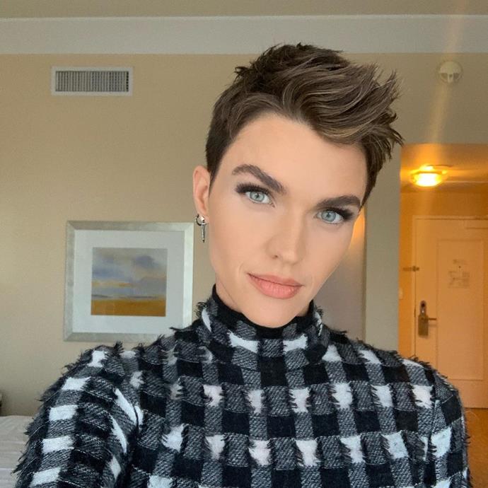 **Ruby Rose** <br><br>
Australian *Orange is the New Black* star Ruby Rose has said she knew of very few queer people while growing up, before she came out of the closet as a teenager. <br><br>
Identifying as genderfluid, Rose explained in a 2017 interview on the U.S. *Today* show that she "knew how I felt, I knew what I kind of identified as, but the words gay or lesbian, I didn't know anyone else that was gay or lesbian, so I didn't really know how to word it. I was just like [to my family], 'I think I should let you know that when I eventually get a boyfriend, it will be a girl.'" <br><br>
*Image: Instagram [@rubyrose](https://www.instagram.com/p/B0w7PWQJ9rK/|target="_blank"|rel="nofollow")*