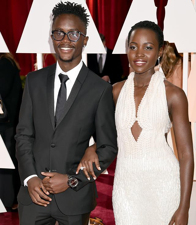 **Lupita and Peter Nyong'o**
<br><br>
Lupita Nyong'o and her younger brother Peter, who you may recognise from Ellen DeGeneres' [epic selfie](https://www.elle.com.au/news/elles-oscar-picks-5898|target="_blank") at the 2014 Academy Awards, where Lupita also won 'Best Supporting Actress'.
