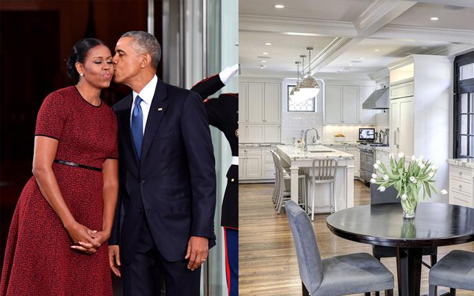 **Michelle and Barack Obama** <br><br>
They might've left the White House in January 2017, but Barack and Michelle Obama's [new house](https://www.townandcountrymag.com/leisure/real-estate/news/g2535/obama-new-house-photos/|target="_blank"|rel="nofollow") is only just down the road, and is equally as luxe. The home, in Washington, D.C.'s Kalorama neighbourhood, is vintage and glamorous (even though Michelle admitted in a 2018 [*Ellen* interview](https://www.youtube.com/watch?v=yc0kcGgg3o0|target="_blank"|rel="nofollow") that her husband got the "worst deal" when it came to his office space). <br><br>
*Images: Getty/McFadden Group*