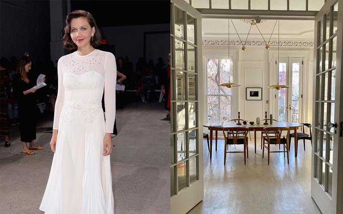 **Maggie Gyllenhaal** <br><br>
Gyllenhaal has shared a handful of glimpses at the Brooklyn home she shares with her husband, Peter Sarsgaard, and judging by the above photo, it looks like a tonal dream. <br><br>
*Images: Getty/Instagram [@mgyllenhaal](https://www.instagram.com/mgyllenhaal/|target="_blank"|rel="nofollow")*