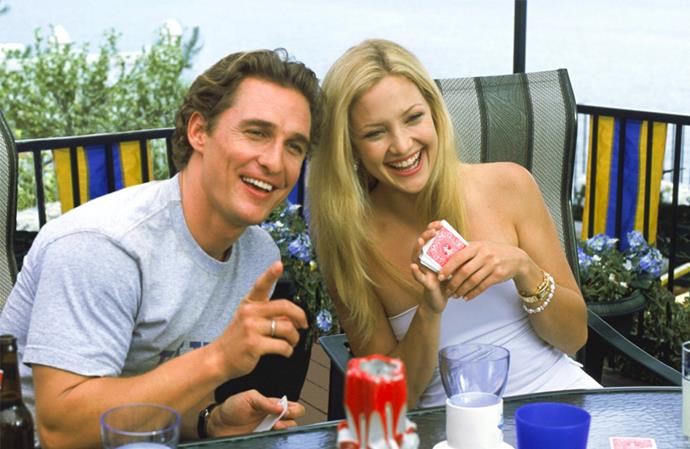 ***How To Lose A Guy In 10 Days***: Andie Anderson (Kate Hudson), a journalist, is writing an article about how to make a man want to leave you in 10 days. Enter advertising executive, Ben (Matthew McConaughey), who is so confident in his romantic abilities that he believes that he can make any woman fall in love with him in 10 days. However, when the pair meet, their plans backfire. The film also includes a drunken rendition of Carly Simon's "You're So Vain" for your entertainment.