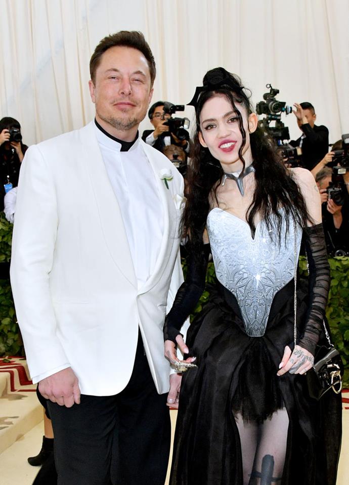 **Grimes and Elon Musk**<br><br>

On March 11, 2022, the pair announced that they'd welcomed their second child together via surrogate, and yes, she has a *very* unique name. In an interview with [*Vanity Fair*](https://www.vanityfair.com/style/2022/03/grimes-cover-story-on-music-and-mars?utm_campaign=likeshopme&client_service_id=31204&utm_social_type=owned&utm_brand=vf&service_user_id=1.78e+16&utm_content=instagram-bio-link&utm_source=instagram&utm_medium=social&client_service_name=vanity%20fair&supported_service_name=instagram_publishing|target="_blank"|rel="nofollow"), Grimes confirmed that the crying baby was their new daughter, **Exa Dark Sideræl**, who was born in December 2021 and goes by the nickname 'Y'.
<br><br>
As we know, the Tesla founder and alt-singer made headlines around the world in May 2020 when it was revealed that they'd named their first child together, **X Æ A-12**. Grimes apparently took to giving her bub the nickname 'X' for short. So, the siblings are 'X' and 'Y'.
<br><br>
But Grimes and Musk aren't finished yet, the pair plan on having at least one or two more children together. So, place your bets now.