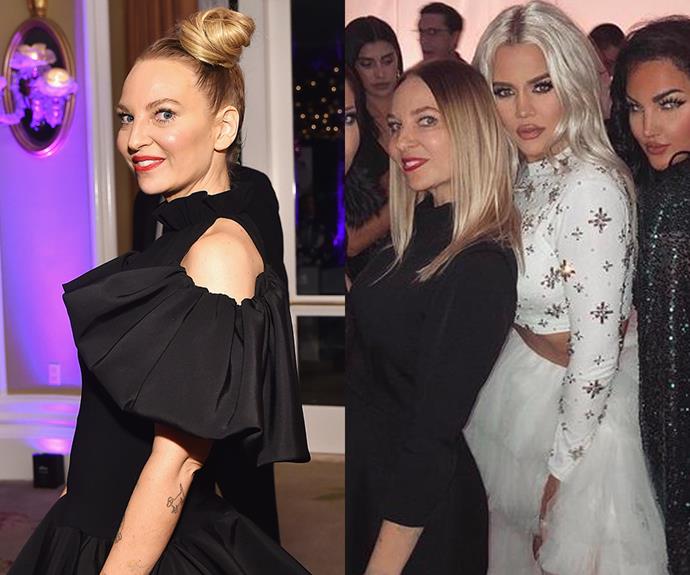 **Sia**
<br><br>
**Relationship:** Friends with entire Kardashian family
<br><br>
Surprisingly, Sia and the whole Kardashian clan have been close for quite some time. On July 20, the [musician spoke](https://www.youtube.com/watch?time_continue=874&v=kGs2v1HLLqY&feature=emb_logo|target="_blank"|rel="nofollow") to Boston radio station Mix 104.1, revealing how she met the family through mutual friend Jennifer Lopez. 
<br><br>
"I love those girls," Sia said. "They have been really nice to me in the last couple of years." She then detailed how Kanye West's Sunday Service events helped on her recovery from PTSD. "I just felt really safe. Also Kim was really protective. If she thought anyone in the group was trying to ask me for a selfie or FaceTime their children with me she was extremely protective and I was so shocked and grateful."