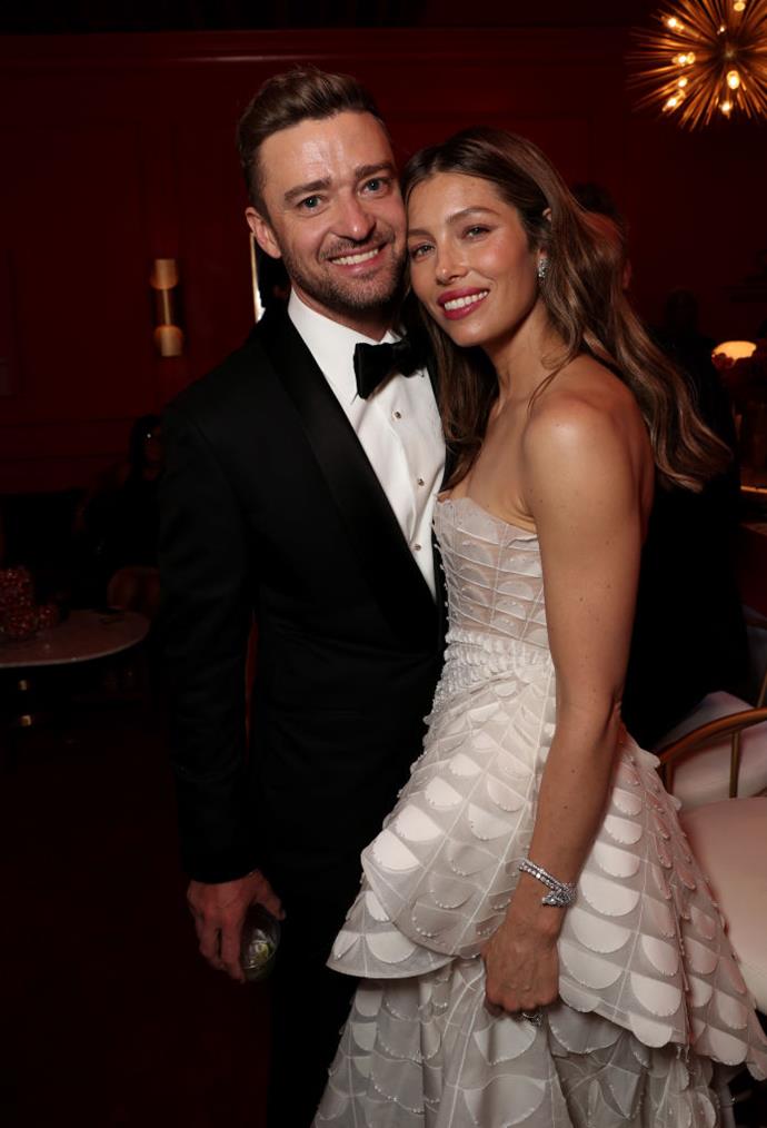 **Justin Timberlake and Jessica Biel**
<br><br>
They may have just welcomed their second child, but JT and J-Biel had a rocky start to their relationship. Going from on to off more often than we cared to keep up with, Timberlake revealed to *Vanity Fair*—while they were broken up—that he didn't feel like he would ever connect more with a person, and it must've inspired him because he proposed to Biel later that year.