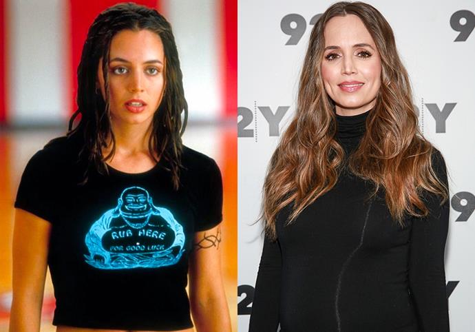 **Eliza Dushku (Missy Pantone)**
<br><br>
Playing the transfer student Missy Pantone, Dushku's impressive gymnastic abilities and cynical personality made her the ultimate cool-girl of the early 2000s.
<br><br>
Since the film, she continued her role as Faith in *Buffy The Vampire Slayer* and went on to appear in TV dramas *Tru Calling* and *Dollhouse*. She also lent her voices to several video games, including *Saints Row 2* and *Fight Night Champion*. In 2018, she married real estate CEO Peter Palandjian.